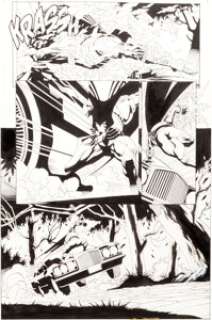 Joe Quesada and Kevin Nowlan Batman: Sword of Azrael #4 Page Original Art Group (DC, 1993). This macabre saga comes to - | Heritage