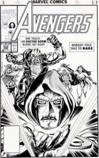 Tom Morgan Avengers #333 Doctor Doom Cover Original Art (Marvel, 1991). Doctor Doom has taken control of Avengers -