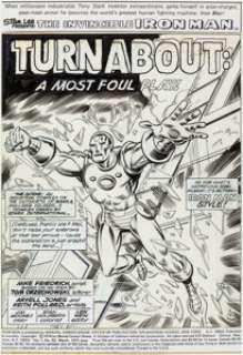 Arvell Jones, Keith Pollard, and Jim Mooney Iron Man #73 Splash Page 1 Original Art (Marvel, 1975). The House of -