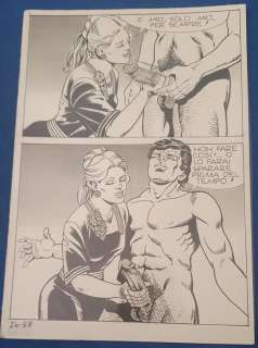 Collectif Étudiant En Art | Corna vissute ultra hard N°24 - 7 planches originales - Orgasmo blanco e nero - Page volante - (1987) | Catawiki