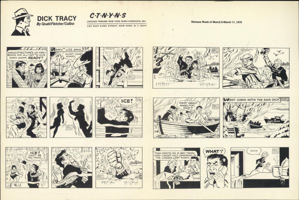 Gould,Gould, Fletcher,Collins-Dick Tracy Daily Proof Sheet (1978) | Russ Cochran