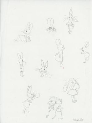 Kerascoët | Au Chant des Grenouilles, Recherche de personnage | Galerie 9ème Art