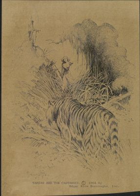 Cazedessus- Portfolio Plate "Tarzan and the Castaways" (1973) | Russ Cochran