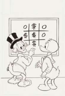 Pete Alvarado and Larry Mayer Uncle Scrooge #186 Cover Original Art (Whitman, 1981).  Even in a simple game of -