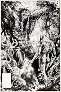 Stephen Bissette and John Totleben Swamp Thing #47 Cover Parliament of Trees Original Art (DC, 1986). The -