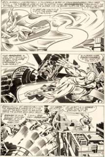 Jack Kirby and Joe Sinnott The Silver Surfer Graphic Novel Story Page 16 Original Art (Simon and - | Heritage