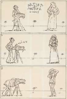 Victor Moscoso Zap Comix #9 "Artist & Model" Complete 4-Page Story Original Art/Production -