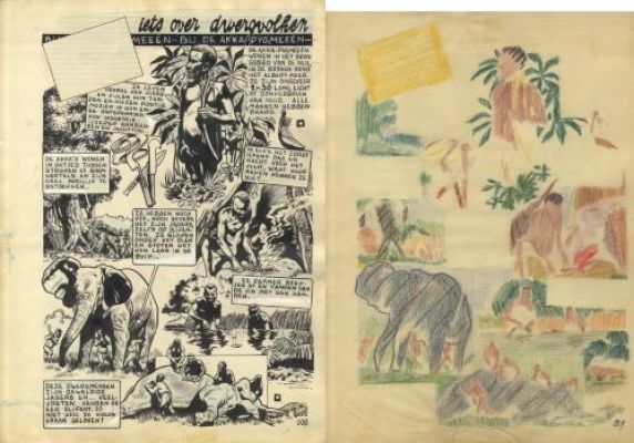 Eddy Paape | Le coin des petits curieux, Au pays des hommes nains, épisode 9 | Galerie 9ème Art