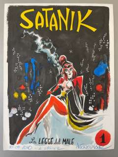 Lapone, Antonio | Lapone, Antonio - Dessin original couleur - Satanik - La Legge del Male - (2010) | Catawiki