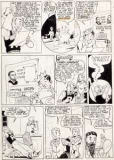Bob Montana Pep Comics #30 "The Escort Agency" Page 4 Archie Andrews Original Art (MLJ/Archie -