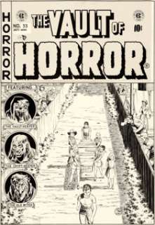 Johnny Craig Vault of Horror #33 Cover Original Art (EC, 1953). One of the most subtle, but nonetheless horrifying, - | Heritage
