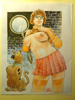 Luca Raimondo | Scooby-Doo - Luca Raimondo - illustrazione originale "Sexy Velma" - Exemplaire unique - (2023) | Catawiki