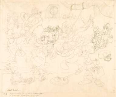 Carl Barks "Holiday in Duckburg" Scrooge McDuck and Donald Duck Preliminary Drawing (Walt - | Heritage