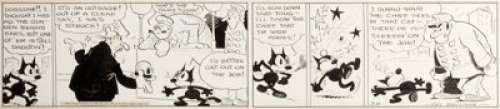 Otto Messmer (signing as Pat Sullivan) Felix the Cat Daily Comic Strip Original Art dated 3-11-32 (King Features S...