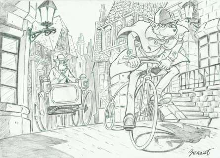 Bernat, Serrat | Bernat, Serrat - Original drawing + preliminary drawing - Sherlock Holmes : Come on! | Catawiki