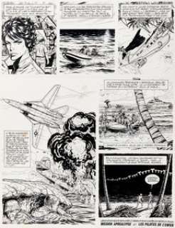  - Francis Bergèse Buck Danny Tome 43 Â« Le Feu du Ciel Â» Planche 2 (Dupuis, 1992)....