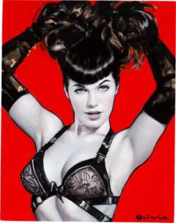  - Olivia de Berardinis - Bettie Page Painting Original Art (2018)....