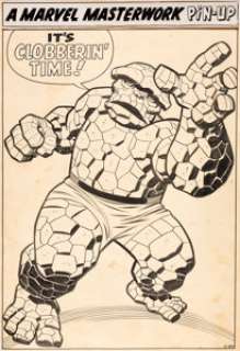  - Jack Kirby and Chic Stone Strange Tales #127 "The Thing" Pin-Up Original Art (Marvel, 1964)....
