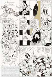  - Rob Liefeld and Marat Mychaels X-Force #5 Story Page 1 Deadpool Original Art (Marvel, 1991)....