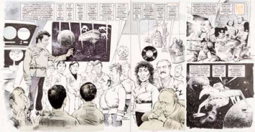 Mort Drucker Mad #251 Complete 6-Page Story "Star Blecch III: The Search for Plot" Original Art (EC, 1984).... (Total: 6 Original Art)