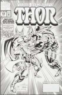 M. C. Wyman and Mike DeCarlo Thor #476 Cover Original Art (Marvel, 1994)....