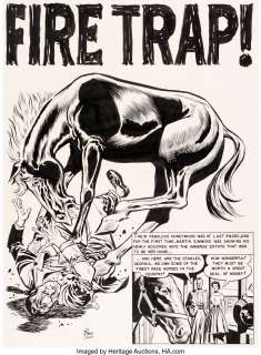 Johnny Craig Crime SuspenStories #20 Complete 8-Page Story "Fire Trap" Original Art (EC Publ., 1954). ... (Total: 8 Original Art) | Heritage