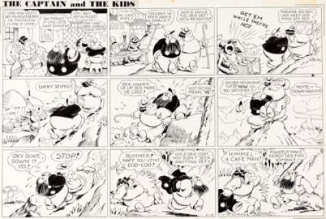 Rudolph Dirks The Captain and the Kids Sunday Comic Strip Original Art dated 2-7 (United Feature Syndicate, -