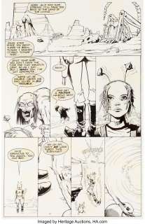 Jamie Hewlett & Peter Milligan Tank Girl: The Odyssey #1 Planches 21 Ã  24 (DC/Vertigo, 1995).... (Total: 4 Original Art) | Heritage