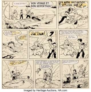Albert Uderzo Luc Junior Naufragé Volontaire Planche datée 13-6-1957 (Intégrale Editions - | Heritage