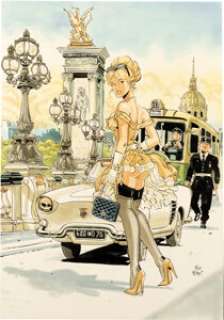 Félix Meynet Le Pont Alexandre Illustration Originale (2020).... | Heritage