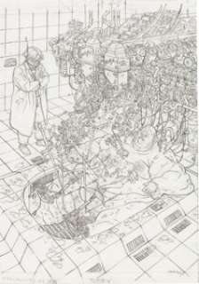 Geof Darrow Hard Boiled #1 Splash Page 12 Original Art (Dark Horse, 1990). The brilliance of Geof Darrow‘s -