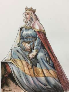 Bennato, Tommaso | Bennato, Tommaso - Dessin original couleur - La Couronne de verre - (2023) | Catawiki