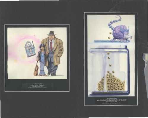 Jean-Claude Mézières | Les Habitants du Ciel, Atlas cosmique de Valérian et Laureline, illustrations, le transmuteur grognon de bluxte et la St trinité | Galerie 9ème Art