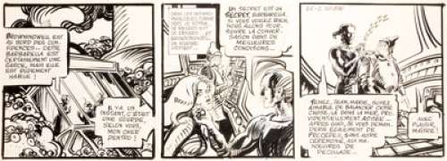 Jean-Claude Forest | Barbarella Le Semble-lune Planche 26 (Pierre Horay, 1977). Jean-Claude Forest Barbarella Le Semble-lune Story Page 26 Original Art (Pierre Horay, 1977). | Heritage
