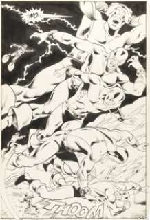 Luke McDonnell, Ian Akin, et Brian Carvey - #7 Splash Planche 45 (Marvel, 1984). Luke McDonnell, Ian Akin, and Brian Carvey