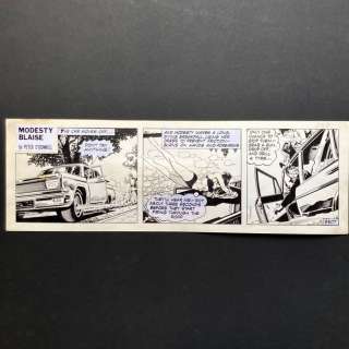 Romero, Enric Badia | Romero, Enric Badia - Original strip - Modesty Blaise - The Green eyed monster - (1970) | Catawiki