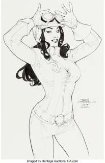 Dodson, Terry - Terry Dodson and Rachel Dodson Red Skin #1 US Variant cover Original Art (Red One, 2014). ...
