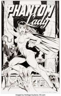 Maikowsky, Michael - Michael Maikowsky Phantom Lady Re-Creation Illustration Original Art (Undated)....