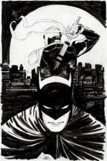 Weeks, Lee - Lee Weeks Deathstroke #30 Cover Batman Original Art (DC, 2018)....