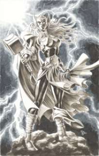 Deodato Jr., Mike - Mike Deodato Jr. The Mighty Thor #15 Retailer Incentive Variant Cover Original Art (Marvel, 2017)....