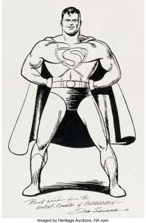Shuster, Joe - Joe Shuster - Superman Sketch Original Art (c. 1940s)....