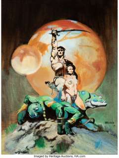 Stevens, Dave | Dave Stevens Princess of Mars Re-Creation Painting Original Art (1971).... (Total: 2 Items) | Heritage