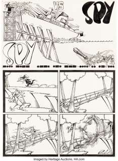 Prohias, Antonio - Antonio Prohias MAD #95 "Spy vs. Spy" Complete 1-Page Story Original Art Group of 2 (EC Publ., 1965). ... (Total: 2 Original Art)