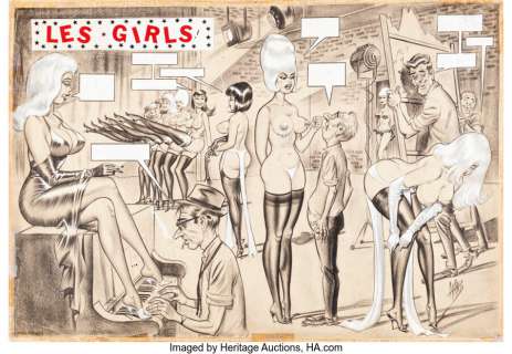 Ward, Bill - Bill Ward Laugh Riot April-1966 Double-Page Spread Illustration Original Art (Humorama/Visual Varieties Inc., 1966...