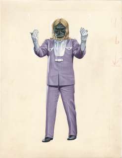 Yoshio Watanabe Hand-Drawn Color Illustration "Spectreman" Dr Gori, the Space Monkey | Mandarake (Big Web)