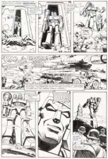 Springer, Frank - Frank Springer, Ian Akin, and Brian Garvey Transformers #4 Story Page 8 Megatron Original Art (Marvel, 1985)....