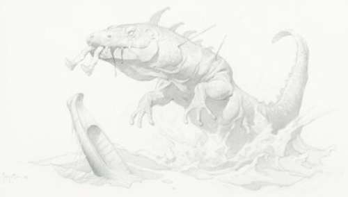 Frazetta, Frank | Frank Frazetta - Fishing Trip Gone Wrong Illustration Original Art (1993).... | Heritage