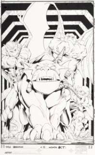 Conner, Amanda - Amanda Conner and Barb Kaalberg Gargoyles #11 Cover Original Art (Marvel, 1995)....