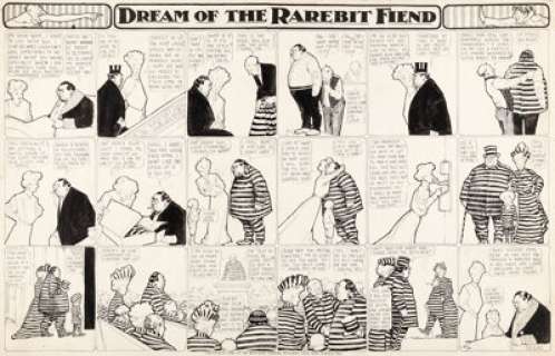 McCay, Winsor - Winsor McCay (as Silas) Dream Of The Rarebit Fiend Sunday Comic Strip Original Art (New York Herald, 1906)....