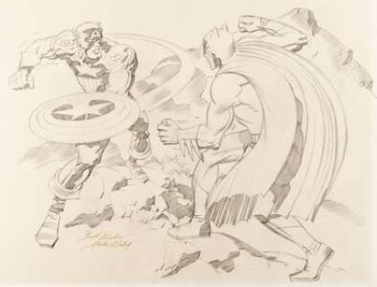Kirby, Jack | Jack Kirby The Jack Kirby Collector #34 Illustration Captain America/Batman Original Art (TwoMorrows Publ., 1970s-... | Heritage